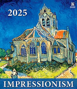 Impressionism 2027, nástěnný kalendář, prodloužená záda