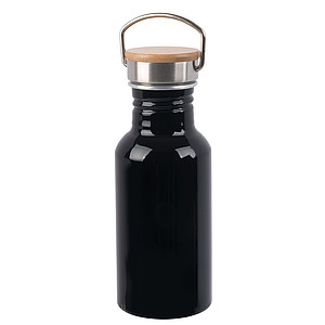 Jednostěnná hliníková láhev na pití, 550ml, černá