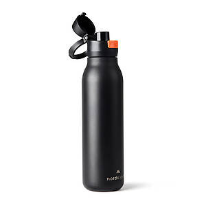Jednostěnná láhev na vodu Nordic Drift 750 ml z RCS, černá