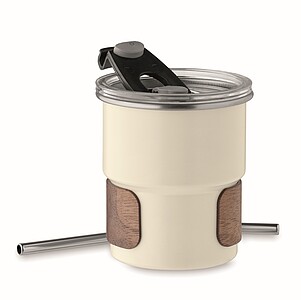 Jednostěnný pohárek 260 ml, béžová
