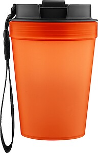 Jednostěnný termohrnek se šňůrkou na zápěstí 350 ml, oranžová