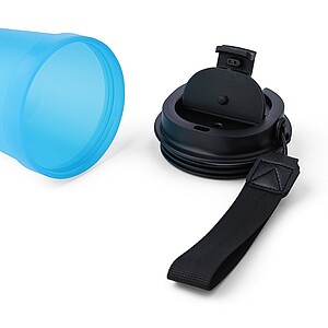 Jednostěnný termohrnek se šňůrkou na zápěstí 350 ml, světle modrá
