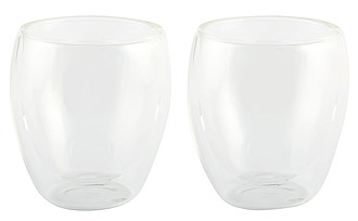 KAFETO - S Sada 2 dvoustěnných skleniček, 100 ml - reklamní hrnky