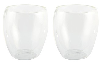 KAFETO - S Sada dvou dvoustěnných skleniček, 100 ml - reklamní hrnky