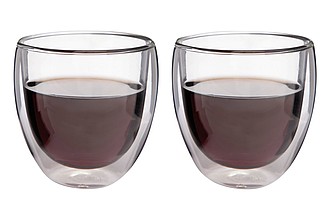KAFETO - S Sada dvou dvoustěnných skleniček, 100 ml