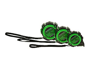 KAMRON Svinovací metr Rotello, délka 3 m/16 mm, certifikace EEC II, černá/zelená - reklamní předměty