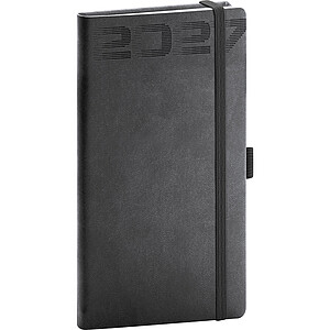 Kapesní diář Aprint Top 2027, černý, 9 x 15,5 cm - reklamní kalendáře