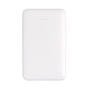 Kapesní powerbanka 5 000 mAh s integrovaným kabelem, bílá