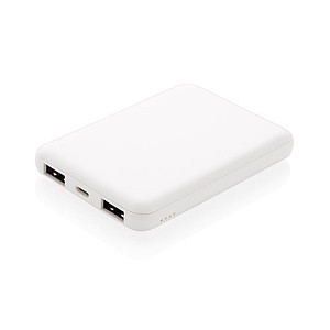 Kapesní powerbanka s vysokou hustotou baterie 5 000 mAh, bíl - reklamní předměty
