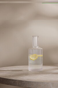 Karafa s nadčasovým designem 1,45 l, transparentní - sklenice s vlastním potiskem