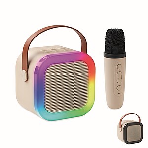 Karaoke set s reproduktorem, béžová - reklamní předměty