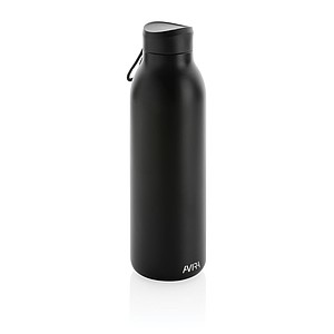 KASTORIA Vakuová termoska z recyklované nerezové oceli, 500 ml, černá - ekologické reklamní předměty