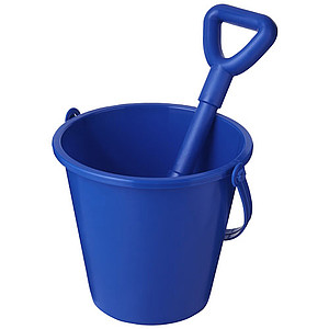 Kbelík a lopatka na písek z recyklovaného plastu, modré