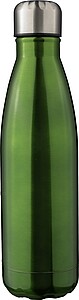 KELANA Dvoustěnná termoska z recyklované nerezové oceli 500 ml, zelená - reklamní předměty