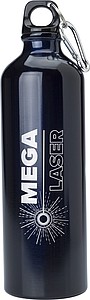 KELOTA Hliníková láhev na vodu s karabinou, 750 ml, černá