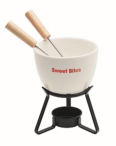 Keramická sada na fondue, bílá