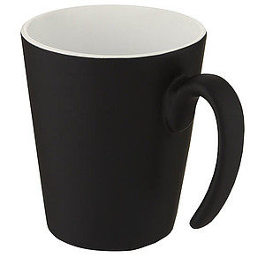 Keramický hrnek, 360ml, z venku černý, uvnitř bílý