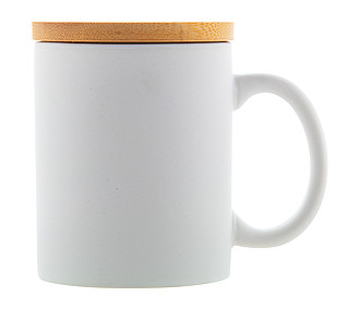 Keramický hrnek, 370ml, bambusové víčko