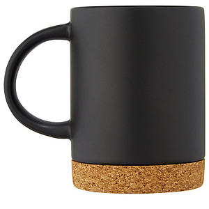 Keramický hrnek, 425ml, s korkovou spodní částí, černý