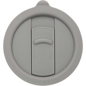 Keramický hrnek s plastovým víkem 450ml, šedá