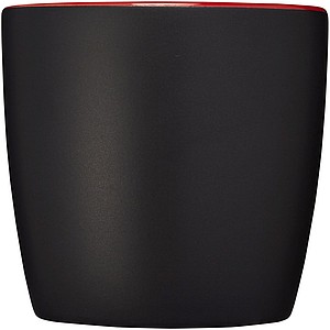 Keramický hrnek s výrazným kontrastem, objem 340 ml, černá/červená