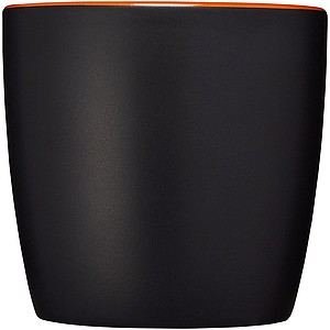 Keramický hrnek s výrazným kontrastem, objem 340 ml, černá/oranžová