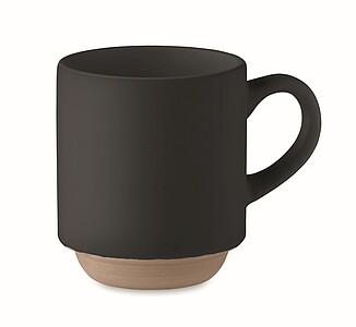 Keramický stohovatelný hrnek 170ml, černá - reklamní hrnky