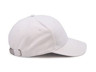 Klasická šestipanelová kšiltovka s přezkou, bílá