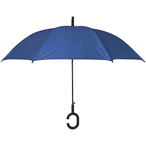 Klasický deštník, pr.103cm, s madlem na ruku, modrý