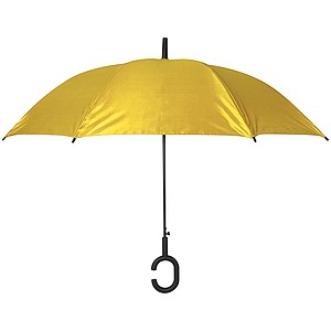 Klasický deštník, pr.103cm, s madlem na ruku, žlutý