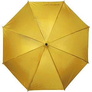 Klasický deštník, pr.103cm, s madlem na ruku, žlutý