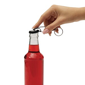 Klíčenka s otvírákem na lahve, stříbrná