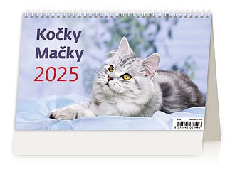 Kočky 2025, stolní kalendář - reklamní kalendáře