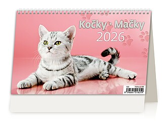 Kočky 2026, stolní kalendář