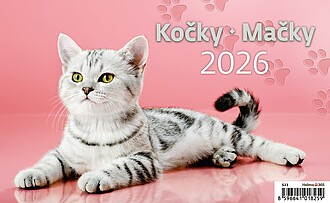 Kočky 2026, stolní kalendář