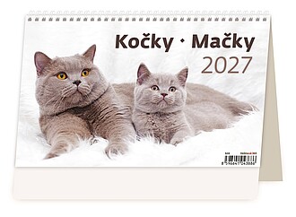 Kočky 2027, stolní kalendář - reklamní kalendáře