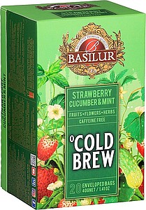 KOLTER Porcovaný ledový čaj Cold Brew Strawberry Cucumber & Mint, 20 x 2 g