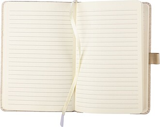 Konopný poznámkový blok A5, khaki