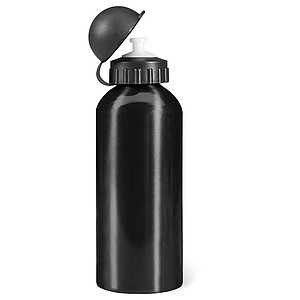 Kovová jednostěnná láhev, 600ml, černá