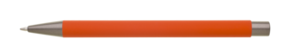 Kovová propiska s pogumovaným povrchem, oranžová
