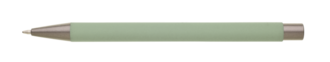 Kovová propiska s pogumovaným povrchem, světle zelená