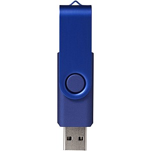 Kovový USB Rotate, 4 GB, námořní modrá, cena na vyžádání