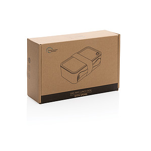 Krabička na jídlo s příborem z GRS recyklovaného PP