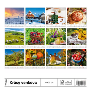 Krásy venkova nástěnný kalendář 2027