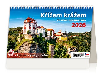 Křížem krážem Českou republikou 2027, stolní kalendář - reklamní kalendáře