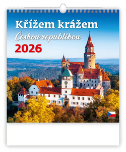 Křížem krážem Českou republikou nástěnný kalendář 2027 - reklamní kalendáře