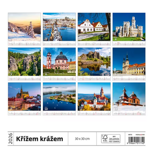 Křížem krážem Českou republikou nástěnný kalendář 2027