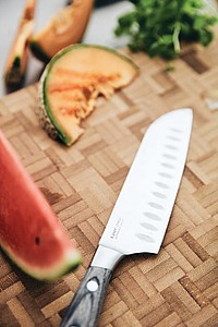 Kuchařský Santoku nůž, stříbrná