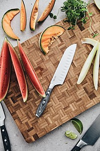 Kuchařský Santoku nůž, stříbrná