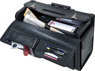 Kufr na dokumenty s trolley funkcí, černá